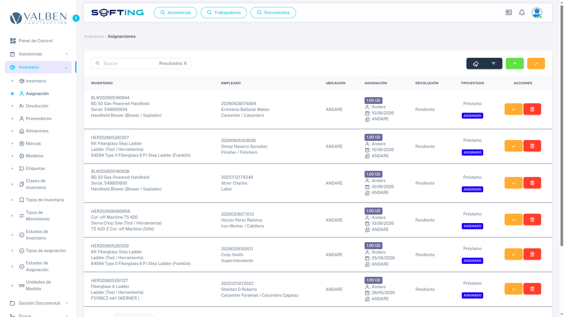 Asset Assignment Dashboard